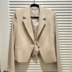Calvin Klein beige blazer size 6